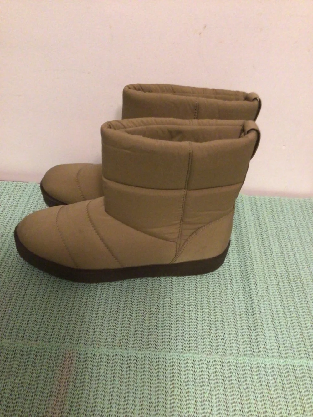 Madewell textile quilted slip on boots versatile cozy comfy warm boots SZ 12